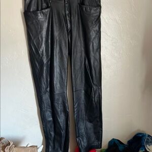 Black Leather Pants
